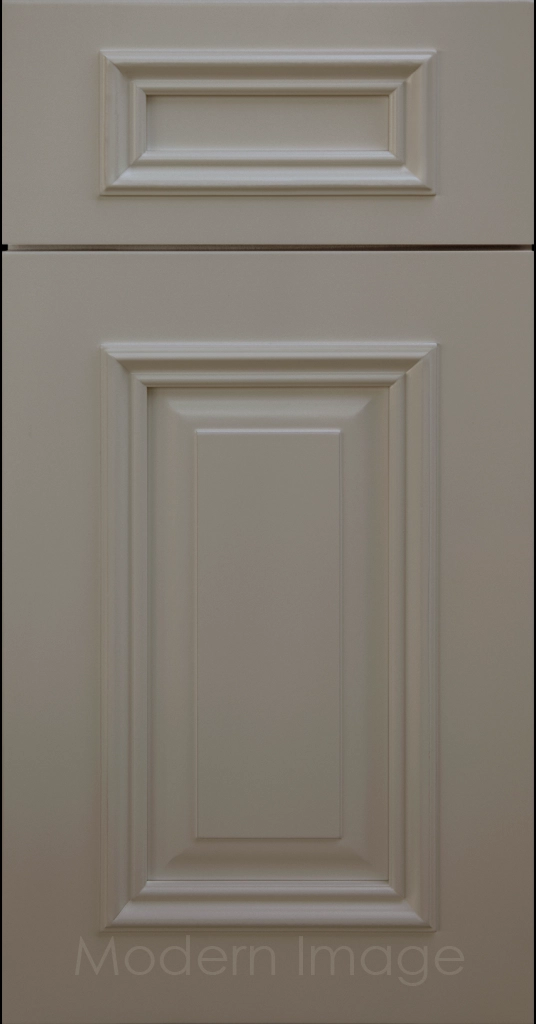 Heritage custom cabinets in a Slate finish with classic raised panel doors and modern flat slab drawers.